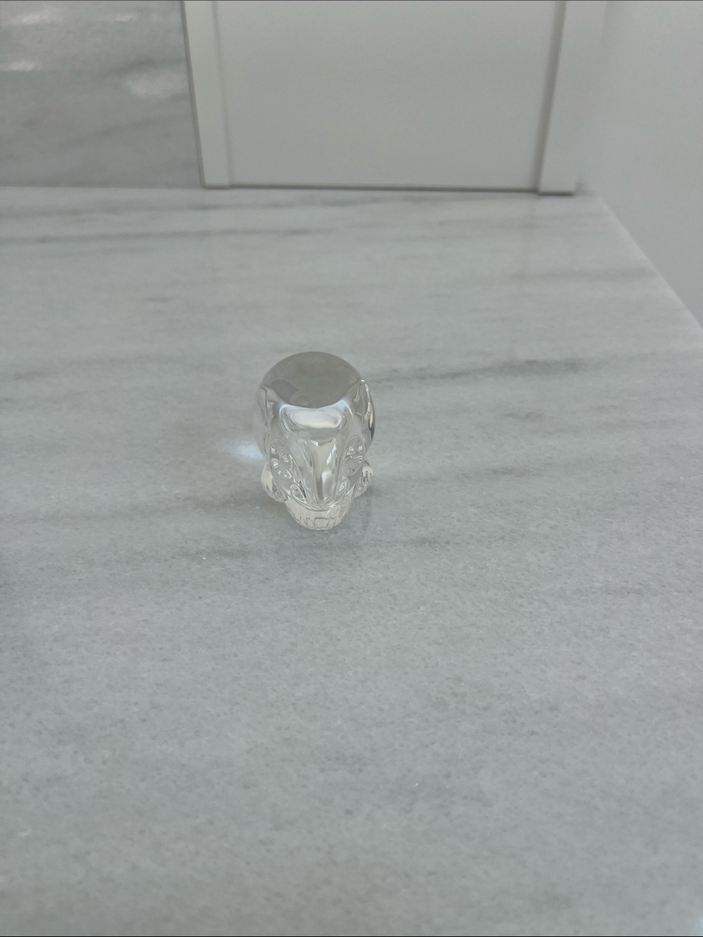 Steuben Signed Glass Crystal Bunny Hand Palm Cooler Collectible Figurine - Picture 3 of 11